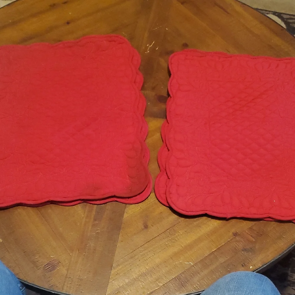 Elegant Red Quilted Placemats